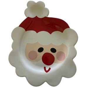 COTON COLORS by Laura Johnson Santa Shaped Platter 10 in.